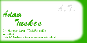 adam tuskes business card