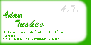 adam tuskes business card